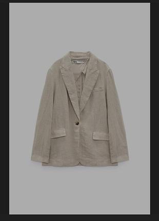 Льняной пиджак zara