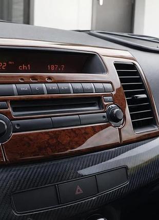 Накладки на панель приборов (meric) титан для mitsubishi lancer x 2008- гг