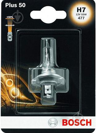 Автолампа h7 plus 50 12v 55w p14,5s (блистер 1шт)