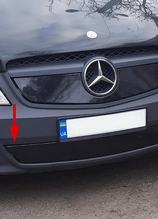 Зимова накладка на бампер (2010-2015) глянсова для mercedes vito w639 рр