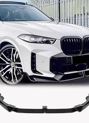 Передняя лип-накладка paradigm v-5 (для m-sport 2023–, глянцевый черный) для bmw x5 g05 2019–2026 гг