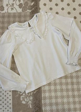 Блуза zara блузка 140 шкільна форма