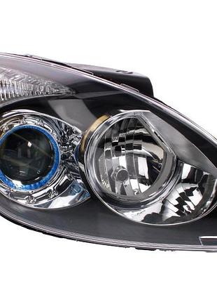 Фара передняя hyundai i30 2007-2012, правая h7/h1, электрическая регулировка, черная рамка, depo, 221-1154r-ldem2