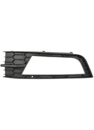 Оригинальная решетка бампера skoda octavia a7 2013-2017, с отв. п/тум., правая, 5e08076829b9