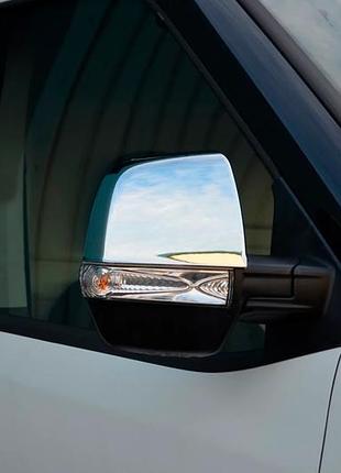 Накладки на дзеркала (2 шт, нерж) carmos - турецька сталь для opel combo 2012-2018 рр