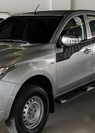Верхние молдинги дверей (4 шт, abs) для fiat fullback 2016- гг