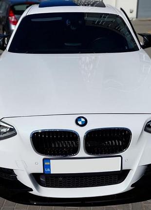 Передний сплиттер dpt v-1 (для m performance, черный глянец, 2 шт) для bmw 1 серия f20/f21 2011-2019 гг