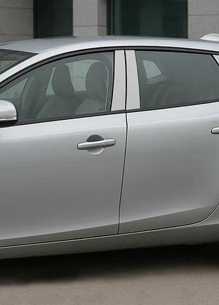 Накладки на дверные стойки из нержавеющей стали для volvo v40 2012- гг