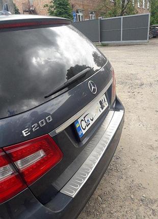 Накладка на задній бампер omsaline (2009-2013, sw, нерж) для mercedes e-сlass w212 рр