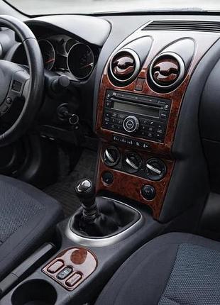 Накладки на панель титан для nissan qashqai 2007-2010 рр