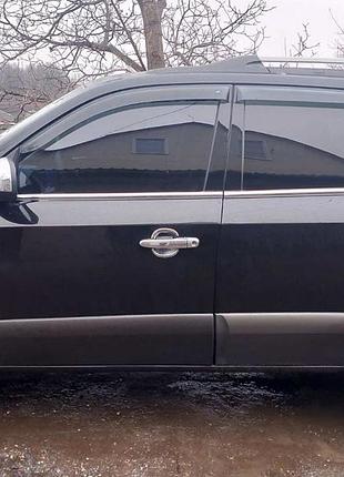 Окантовка стекол нержавеющая сталь (4 шт) для hyundai tucson jm 2004- гг