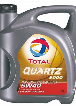 Моторное масло total quartz 9000 5w-40 4л total 148597