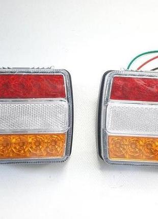 Задній ліхтар квадратний 12v (110*100*40мм) led-15 з проводом (2шт)