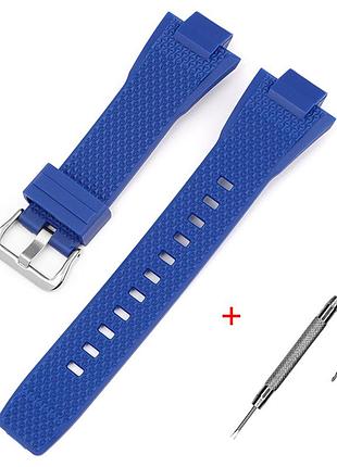 Ремінець для casio g-shock gst-b400 blue si