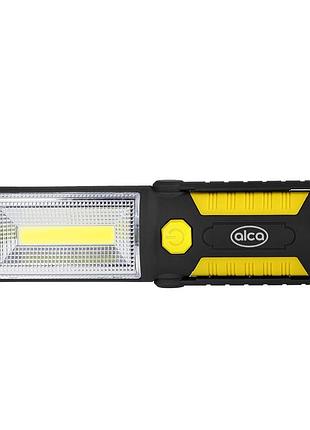 Переноска діодна 3w cob/220 lm +1w l=215/3*аа/alca led 580400/зміна кута, магніт, гачок