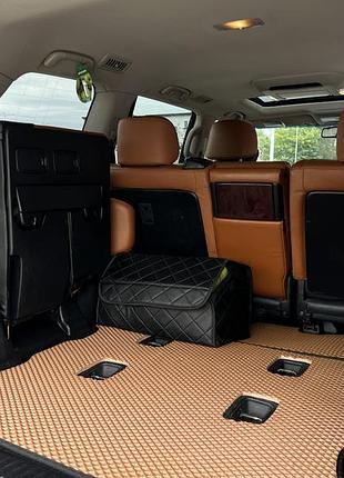 Коврик багажника 2 шт (eva, 7 мест, кирпичный) для toyota land cruiser 200 2007-2021 гг