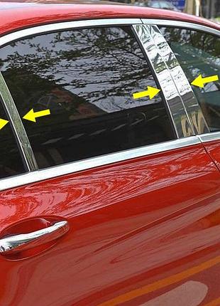 Накладки на дверные стойки из нержавеющей стали для mercedes c-class w206 2022- гг