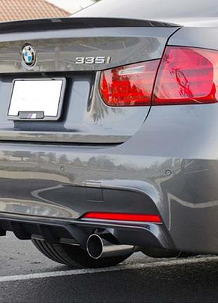 Задній дифузор dpt v-4 (для m-performance, чорний глянець) для bmw 3 серія f30/f31 2012-2019 рр