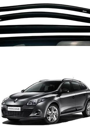 Дефлекторы окон (ветровики) renault megane iii 2008-2016 combi / grandtour (defl lux)