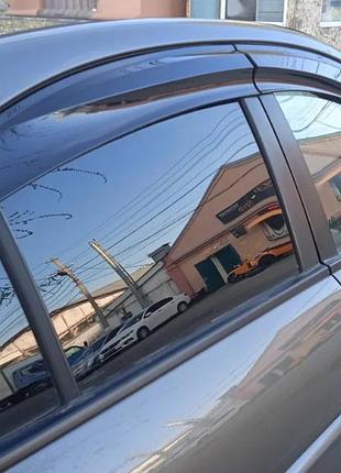 Вітровики hyundai accent седан 2006-2010 (скотч), комплект 4 шт