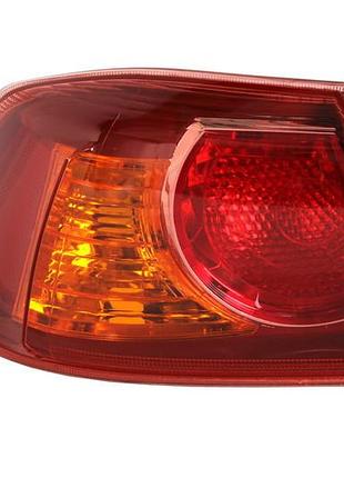 Фонарь задний mitsubishi lancer 10 2007-2015, левый, наружный, красный, depo, 214-19a9l-ue