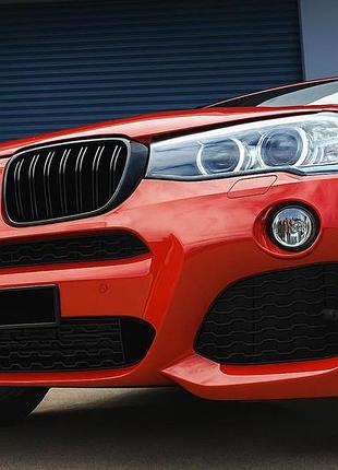 Ніздрі m-look (2014-2018, чорний глянець) для bmw x3 f25 рр