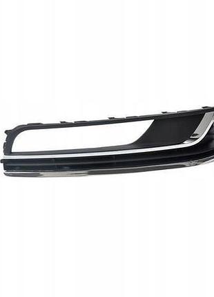 Решетка бампера volkswagen passat b7 2011-2015, правая, с хром молдингом, avtm, 3aa854662b9b9, 541331 602