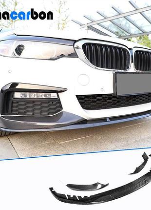 Передний бампер лип v6 для m-sport 2017-2020 карбон для bmw 5 серия g30/g31