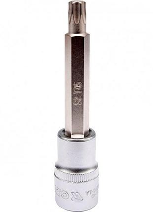 Головка торцевая 1/2 с битой torx удлиненная т45 yato yt-04325