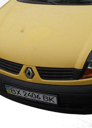 Реснички на фары (2 шт., черный abs) (2003-2008) черный глянец для renault kangoo