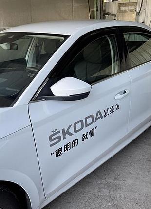 Дефлектори вікон (вітровики) skoda octavia a-8 2020+ sedan (hic)