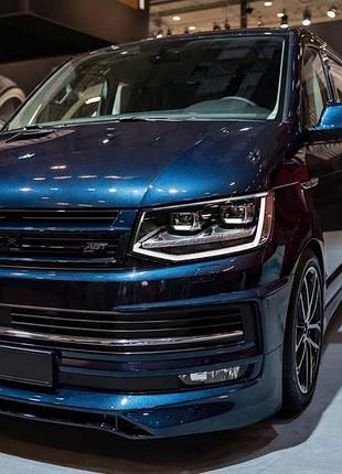 Накладка на передній бампер abt original 2015-2018 (під фарбування) для volkswagen t6 рр