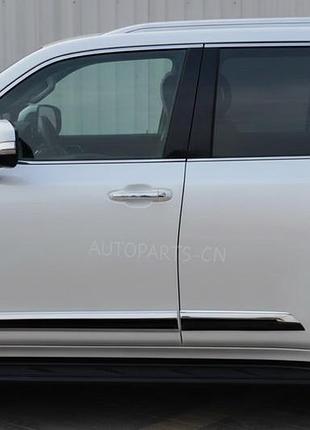 Черные молдинги на двери f-sport белый-2026черный (4 шт, abs) для lexus lx 500d/600 2022- гг