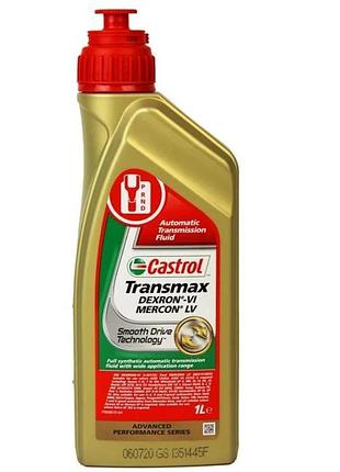 Трансмиссионное масло castrol transmax dexron vi mercon lv, 1л castrol 156caa