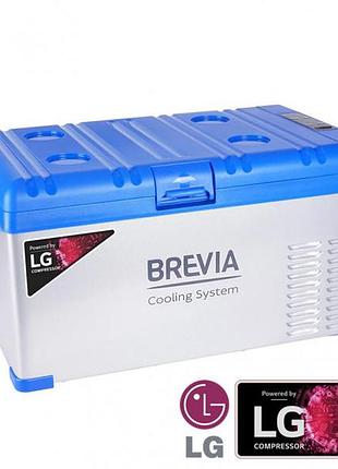Холодильник 25л 12/24/220v 60w компресорний (компресор lg) "brevia" 22405