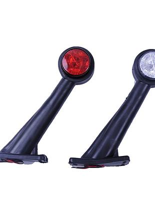 Габарит "ріжки" косий 19см 12/24v червоний+білий 5+5 led "mrt" л-053 (2шт)