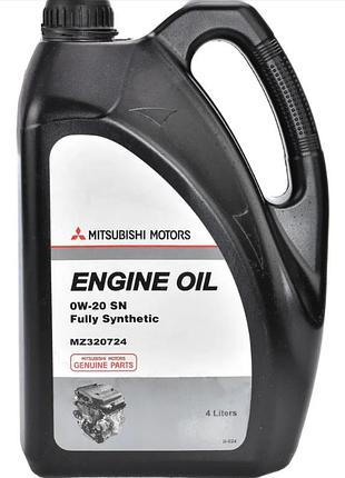 Моторное масло mitsubishi engine oil 0w-20, 4л mitsubishi mz320724