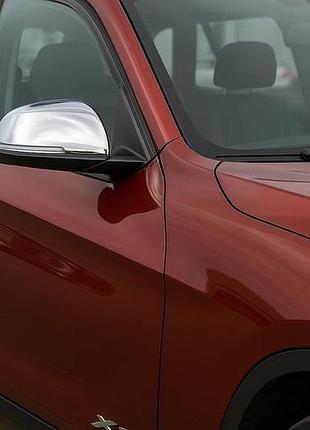 Накладки на зеркала (2 шт, нержавейка) carmos для bmw x1 e84 2009-2015 гг