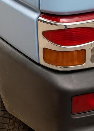 Накладки на стопи (2 шт, нерж) для volkswagen t4 caravelle/multivan 1990-2003 рр