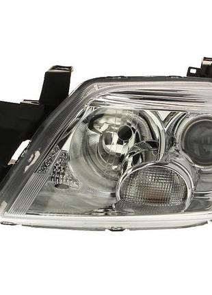 Фара передняя mitsubishi outlander 2005-2007, левая hb3/h1, хром рамка, механическая регулировка, depo, 214-1179l-ld-e1