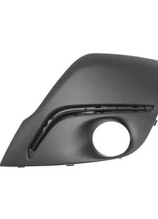 Решетка бампера peugeot 107 2012-2014, с отв. п/тум., левая, под drl, черная, avtm, 1607987780, 185424911