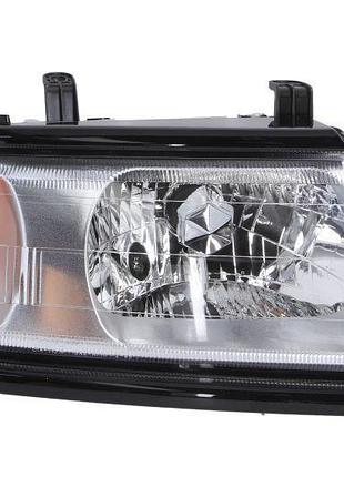 Фара передняя mitsubishi pajero sport 2005-2008, правая h4, с указателем поворота, электрическая/механическая регулировка, черная