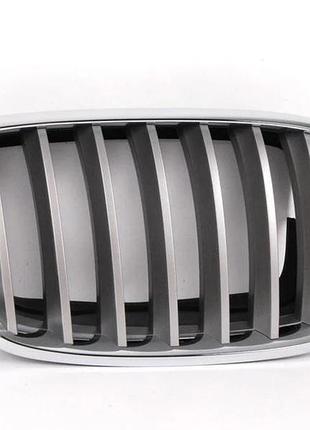 Решетка радиатора bmw x5 (e70) 2006-2013, правая, хромированная/серый металлик, avtm, 181412994