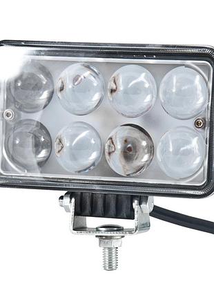 Фара-led прямокутник 24w 150*90*65mm (3w*8) 10-30v дальнє/spot 1600lm "brevia" 10631qlx1