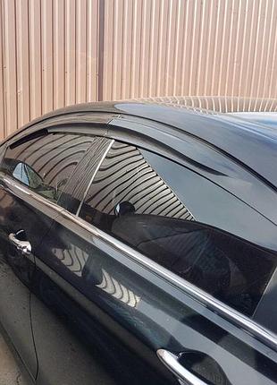 Ветровики на окна (4 шт., sunplex sport) для hyundai sonata yf 2010-2014 гг