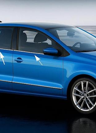 Окантовка окон hb (6 шт, нержавейка) для volkswagen polo 2010-2017 гг