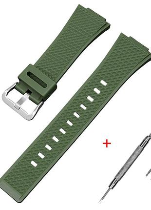 Ремінець для casio g-shock ga-100/110 army green si