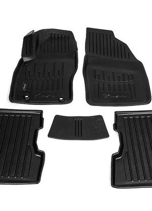 Коврики резиновые stingray 3d (5 шт, полиуретан) для ford focus ii 2008-2011 гг