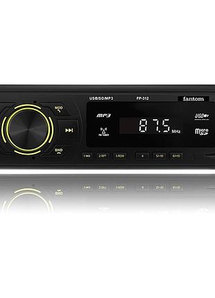 Автомагнітола fantom fp-312 (black/green)/usb/sd//посил. кач.звука/bluetooth 4x40w