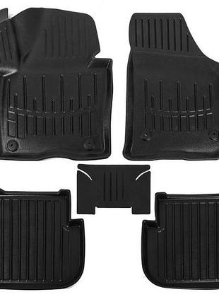 Коврики резиновые stingray 3d (5 шт, полиуретан) для volkswagen touran 2010-2015 гг